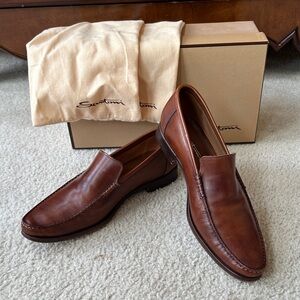 Santoni Cabot Italian Leather Loafers